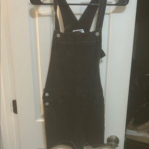 Old Navy Charcoal Denim Overalls